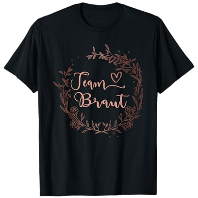 Damen Team Braut Blumenkranz JGA Junggesellenabschieds T-Shirt