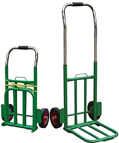 KJLY Plattformwagen Handwagen, Klappwagen mit Rädern, Aluminiumlegierungswagen, zusammenklappbarer Wagen Maximale Tragfähigkeit 150kg / 330LB
