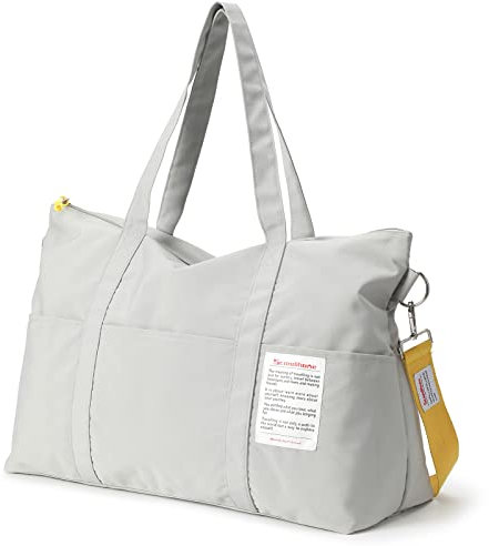 Reisetaschen, SCANDIHOME Faltbare Reisetasche Handgepäck Tasche für Damen und Herren, 55L wasserdichte Weekender Schwimmtasche Sporttasche Fitnessstudio Trainingstasche - Grau