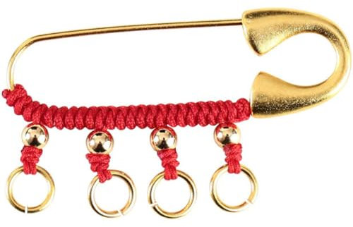 ORFOFE Vintage Chinesische Brosche Aus Goldenem Messing Handgefertigte Mit Traditionellem Retro-design Sichere Anstecknadel Für Neugeborene Dekorative Schutzbrosche Für Babykleidung