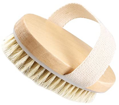 Beavorty Wooden Bath Bristle Brush Spa Shower Body Brush Natural Pig Bristle Without Handle for Spa and Shower Cleaning