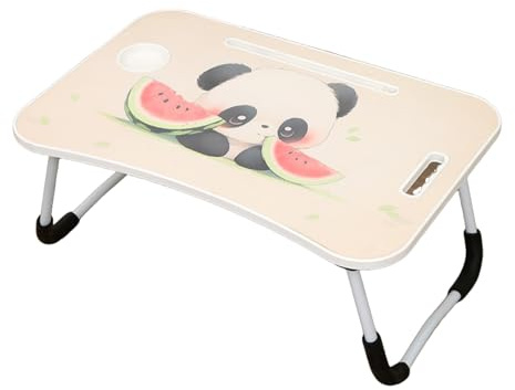 Laptopställ for säng och soffa med fällbara ben Laptopbord for hemarbete Bärbar och robust frukostbricka, 60x40x28cm(C)
