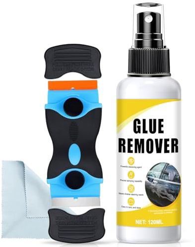 Kleberentferner, Sekundenkleber Entferner, Ettikettenlöserspray, Klebereste Entferner es Löst Sich Schnell Auf und Eignet Sich Zum Entfernen von Klebstoffresten Verschiedenen Oberflächen, 120ml (B)
