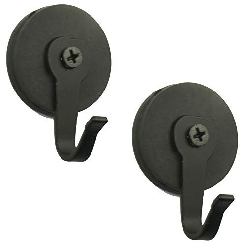 Ganci magnetici da 5 libbre, potenti ganci magnetici, ideali per interni ed esterni, antiruggine, colore nero antigraffio per appendere attrezzi in garage o come gancio magnetico resistente