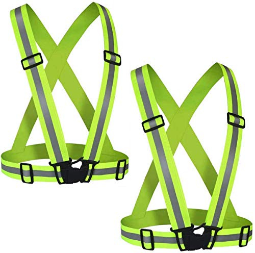 Amprich Reflective Running Vest,High Visibility Reflective Running Gear,safety Vest for Walking Running Cycling,Adjustable for Men Women Kids