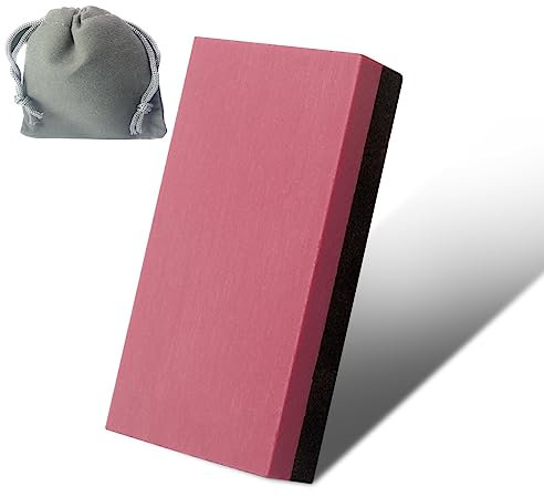 CBRIGHT - Piedra de afilar cuchillos, 1 pieza de piedra de afilar de 2 caras 800#/3000# combinación de tamaño de bolsillo, carburo de boro de molienda fina + piedra roja (1.9 x 1 x 0.4 pulgadas)