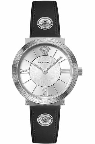 Versace Damenuhr mit 2 Kugeln aus Leder - VEVE00119