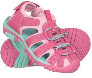 Mountain Warehouse Bay Junior Shandals - Neoprene Sandals, Kids Beach Footwear, Cushioned Midsole Childrens Shoes - Spring Summer, Poolside, Beach, Travelling Pale Pink (01) Kids Shoe Size 10