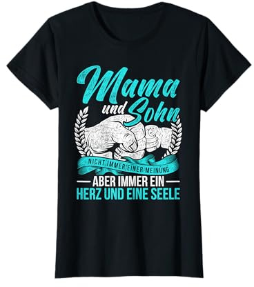 Vintage Mama Mutter Und Sohn Nicht Immer Einer Meinung T-Shirt