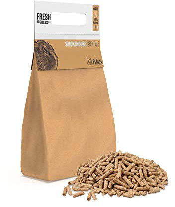 Fresh Grills Holzpellets für BBQ Grill, Holzbefeuerter Pizzaofen, Kamado und Outdoor-Räucher, energiereiche Holzspäne 1,5 kg bis 18 kg (Eichenholz, 18 kg) (FG Pell 1)