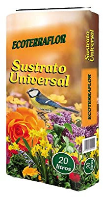 Sustrato Abono Universal Uso Interior y Exterior - Tierra Substrato Esponjoso (20 Litro, Universal)
