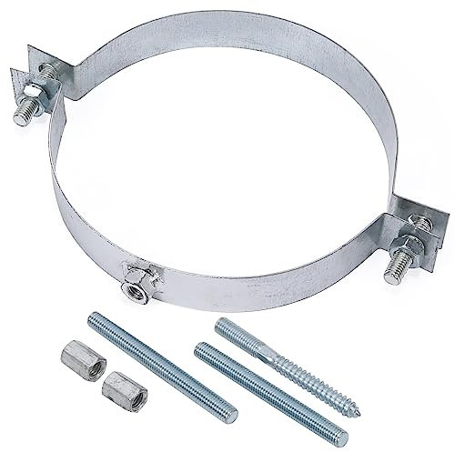 Beekeg Ofenrohrhalter,Montageschelle mit Dübel,drosselklappe,rauchrohr ofenrohr Rohrhalter,Rohrschelle,Halter Ofenrohr(Rauchrohrschelle 200 mm)