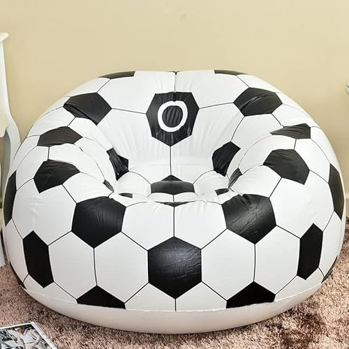 HELVES Faules Sofa Fußball-aufblasbares Sofa-Fußball-Luft-Lounge-Sessel Basketball-Sitzsack-Liege Gartenmöbel Gartenhaus Haushaltskleidung und Einrichtung (Farbe : Football)