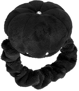 sourcing map Handgelenk Stiftkissen Band Nadel Kissen Nadel Halterung Nadelkissen mit Einstellbar Elastische Riemen Passt Alle Handgelenk Größen für Nähen Quilten Nadelarbeit Schwarz