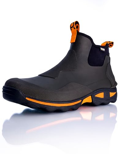 Rouchette Clean Wild - Botas de neopreno para hombre, de media altura, impermeables, antideslizantes, color marrón, talla 9.5