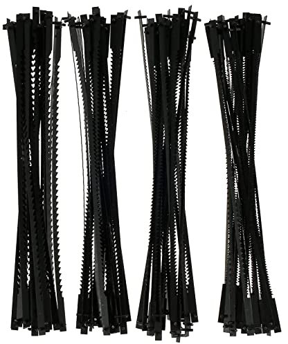 Retrok 80 lame per sega a traforo da 127 mm, con penna, 10/15/18/24 denti, per sega a traforo in acciaio al carbonio, per legno, schiuma, plastica (80 pezzi)