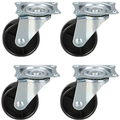 tooloflife Lot de 4 roulettes pivotantes - 30 mm - 40 kg - Charge lourde - Pour meubles, meubles en palette