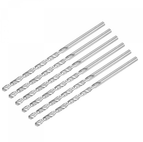 TA-VIGOR 6Pcs 6mm Extra Long Twist Drill Bits 200mm HSS Straight Shank | High Speed Steel Spiral Drill Bits for Wood, Metal, Aluminium and Plastic