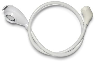 Croydex Mono Freeway Shower Attachment for Bath Taps - 1m Flexible Shampoo Spray with Push On Tap Connector and a Controllable Spray, Compatible with High/Low Pressure Systems