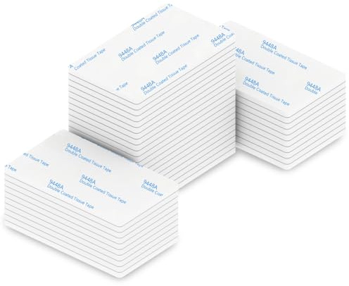Rusoz Lot de 40 tampons adhésifs double face robustes, rubans adhésifs blancs imperméables en mousse PE, tampons de montage auto-adhésifs solides ronds 50 mm pour décorations de maison et de voiture