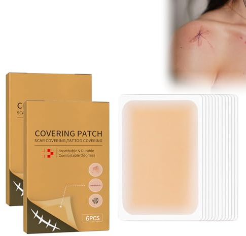 2 Stück Tattoo Cover Up Aufkleber, Tattoo Concealing Tape Narbe- Abdeckungsband Hautton-Concealer-Aufkleber, Atmungsaktive Und Wasserdichte Haut Concealing Tape Zum Abdecken Von Tätowierungen
