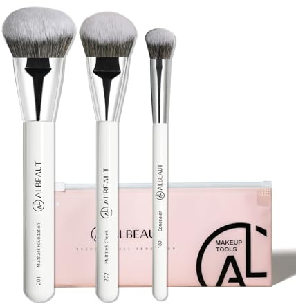 Albeaut Makeup Brush for Foundation Concealer Blush Contour Liquid Cream Blending Angled Shape