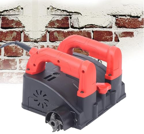Mcamgiczin 1680W Cepilladora eléctrica Lijadora de hormigón Contiene 26 Cuchillas Fresadora de Cilindros Lijadora de Pared Fresa de Yeso No Load speed1000-4000rmin