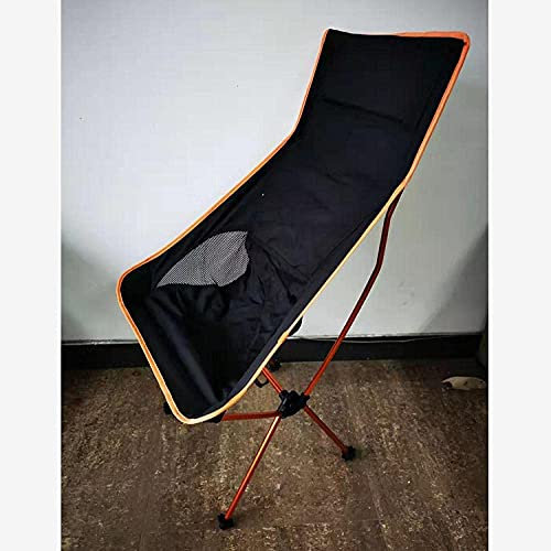 PLHBVDFWE Leichter Klappstuhl, Klappstuhl, der für Picknick im Freien, Camping und Angeln verwendet Werden kann, Outdoor-Klappstuhl, Angelstuhl, Strandstuhl-Orange_Stuhl