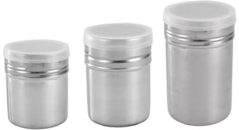 FYOBOT Stainless Steel Powder Sprinkler with Lid, Cocoa Powder Seasoning Bottle, Powder Sprinkler, Seasoning Jar Barbecue Tools