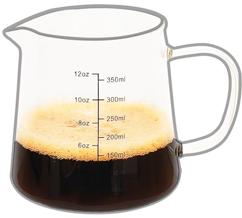 TIWPAJS Espresso Cups12OZ, Espresso Accessories, Expresso Shots Cup, Heat-resistant Glass Measuring Cup, Milk Frothing Pitcher, Frother Cup, Creamer Container, Dishwasher/Microwave/Stovetop Safe