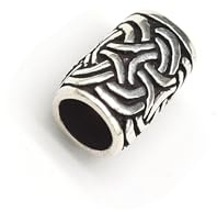 Drachensilber Keltische Bartperle 925 Silber Bartschmuck Keltischerknoten Wikinger Haarschmuck Perle Herren Damen Haarperle Sterlingsilber Schmuck