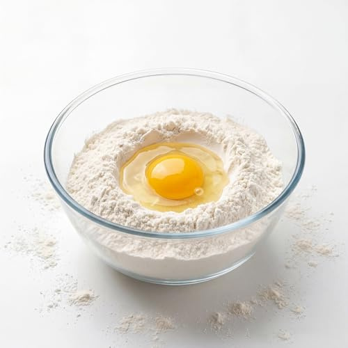 binsakao Large Glass Mixing Bowl - 4.5L Clear Glass Salad Bowls - Glasses Bowl for Sourdough, Baking, Bread Making, Kitchen