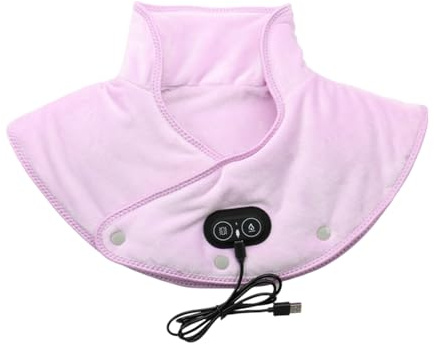 Neck and Shoulder Heating Pad, Neck and Shoulder Heating Pad, 3 Speed Heating Mattress with Massager, Fast Heated Pillow, Vibration Massage Wrap, e