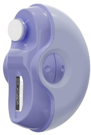 BOKIOESDE 2-i-1-klippare, automatisk manikyr- och polermaskin, trimmer med 360° finpolering, för äldre, småbarn och seniorer, violett