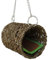 Hamster House Natural Seagrass Hammock Play Tunnel Hanging Bed with Mat Toy House for Pet Rat Hamster Play Tunnel Willow Tunnel Toy