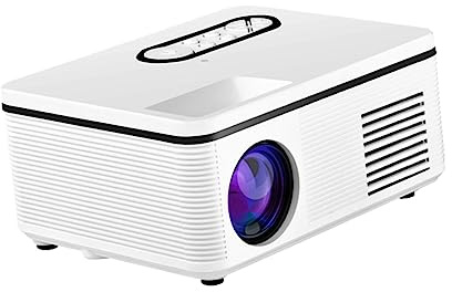 Tofficu Miniproyector Portátil Led Reproductor Multimedia para Cine Casa para Habitaciones Oscuras