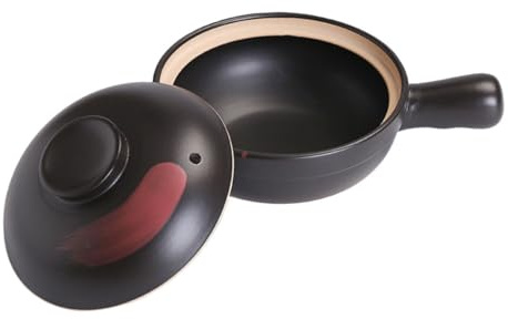 Casseruola di Argilla Nera da Casa per Gas, Pentola per Zuppa