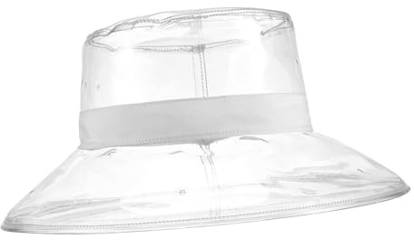 CONGARTENO Cappello Trasparente in PVC Unisex per Escursionismo e attività Outdoor Protezione Sole e Pioggia Accessorio Leggero e