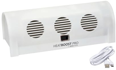 3 PAGEN Ventilador de radiador con 3 turbolventiladores para una distribución óptima – Calefacción más eficiente y ahorro de costes de calefacción – Amplificador de radiador recargable e inalámbrico