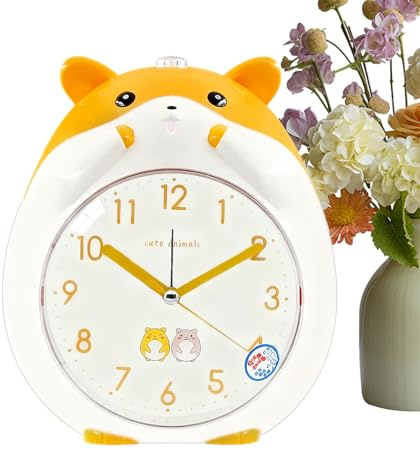 Flkiglm Sveglia per bambini, altoparlante alimentato a batteria, design animale, sveglia per cameretta dei bambini, comodino, scrivania a partire 3 anni in su