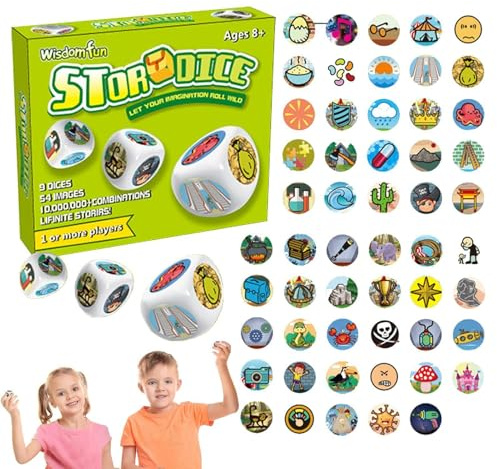 Generico Gioco Di Narrativi - 2x2x2 Cm, Gioco Da Tavolo Educativo | Di Apprendimento In Acrilico: Giochi Di Narrazione Di Storie Per Bambini Per Il Pensiero Creativo, Educazione Precoce, Attività In