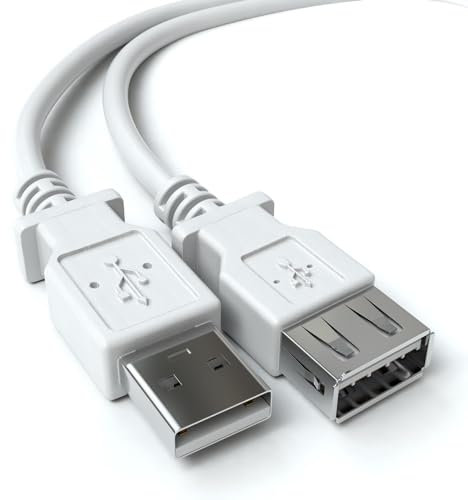 CABLEPELADO Cavo stampante | Cavo USB per stampante | Cavo USB 2.0 Tipo A a Tipo B | Compatibile con HP,Epson, Canon, Brother,Lexmark, Scanner, Disco Rigido, Fotografia Digitale | Beige | 4.50 Metri