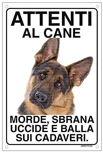 PASTORE TEDESCO Attenti al cane morde sbrana uccide e balla sui cadaveri (15X20)