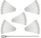 Relaxdays Juego Pinchos Barbacoa, Acero Inoxidable, 11 cm, 500 Unidades