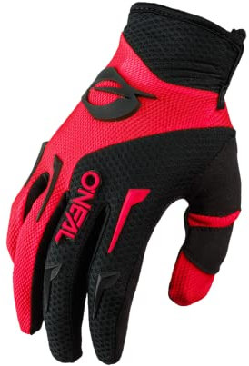 O'NEAL | Fahrrad- & Motocross-Handschuhe | MX MTB DH FR Downhill Freeride | Langlebige, Flexible Materialien, belüftete Handinnenfäche | Element Glove | Herren | Schwarz Rot | Größe L