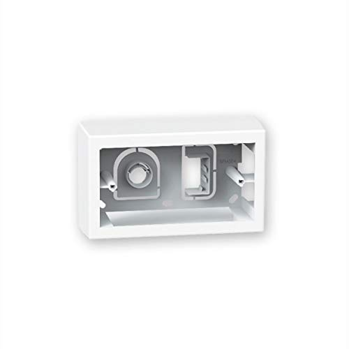 Arnocanali SPM504.3 Scatola Porta Apparecchi 4 Moduli, con Attacco Unversale per Qualsiasi Produttore, Colore Bianco