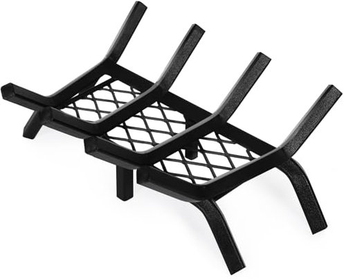 Good GAIN Fireplace Grate 17in Heavy Duty w/Ember Retainer,Fire Log Holder