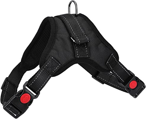 mumbi Hundegeschirr Hunde Brust Geschirr Brustgeschirr verstellbar Größe XS gepolstert Nylon schwarz