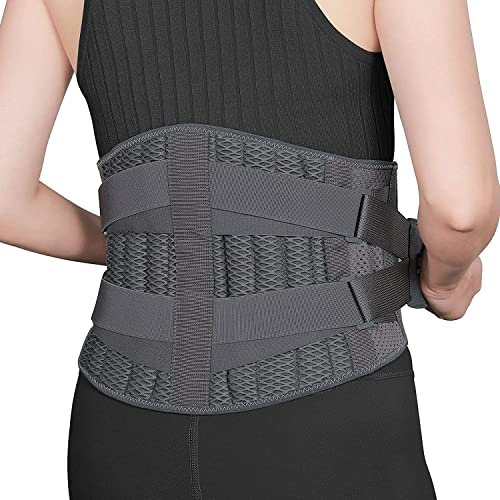 ABYON Rückenstützgürtel für Herren und Damen, Rückenbandage mit Stützstreben, Atmungsaktive Lendenwirbelgürtel, Rückengurt Verstellbare für Gyml, Bandscheibenvorfall, Ischias, Skoliose