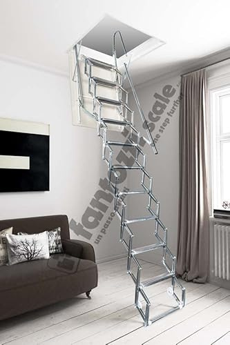 Scala Retrattile Fantozzi in acciaio (80x70x260/275)